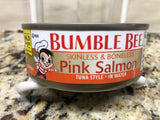 15 CANS Bumble Bee Skinless and Boneless Wild Pink Salmon 5 oz Can FREE SHIP