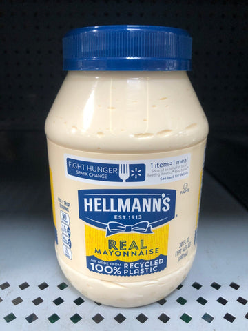 2 Jars of Hellmann's Real Mayonnaise Real Mayo, 30 oz
