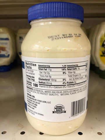 2 JARS Food Lion Real Mayonnaise Mayo 30 oz Sandwich Dressing