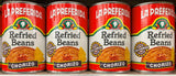 4 CANS La Preferida Refried Beans With Chorizo 16 oz Can Pintos Taco Filing