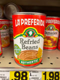 4 CANS La Preferida Authenic Refried Beans 16 oz Pintos Taco Filing Burrito