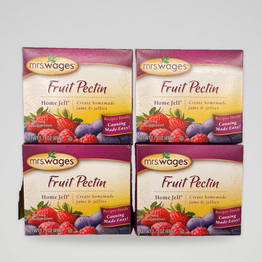 4 Boxes Mrs. Wages Fruit Pectin Home Jell Jam Mix Pouch 1.75 oz