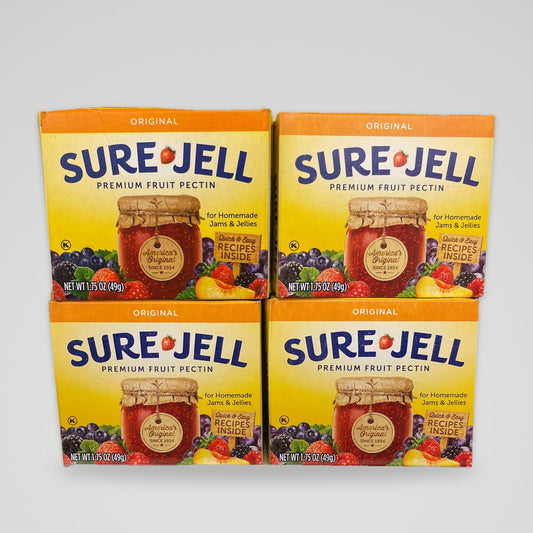 4 Boxes Sure Jell Original Premium Fruit Pectin 1.75 oz