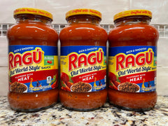 3 JARS Ragu Old World Style Meat Flavored Tomato Spaghetti Pasta Sauce 24 oz Jar