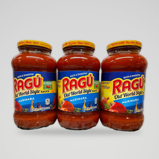 3 Jars of Ragu Old World Style Marinara Spaghetti Pasta Sauce, 24 oz