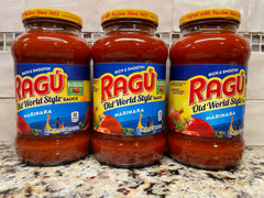 3 JARS Ragu Old World Style Marinara Spaghetti Pasta Sauce 24 oz Jar