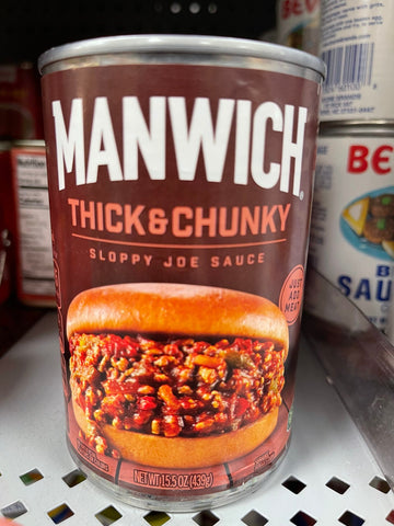 4 CANS Manwich THICK AND CHUNKY Sloppy Joe Sauce 15.5 oz Can Hamburger