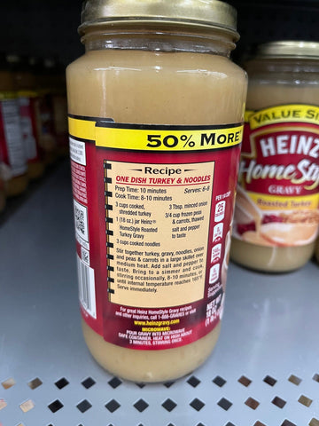 3 Jars of Heinz Home Style Roasted Turkey Gravy Value Size, 18 oz
