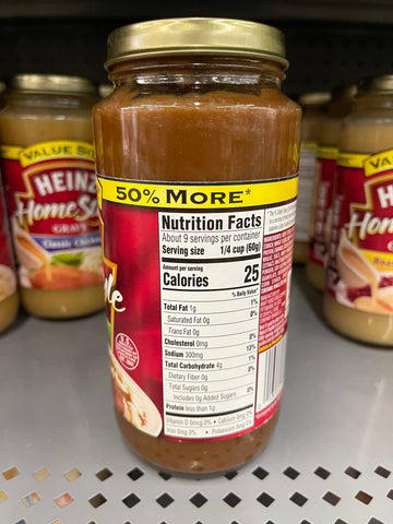 3 Jars of Heinz Home Style Savory Beef Gravy Value Size, 18 oz