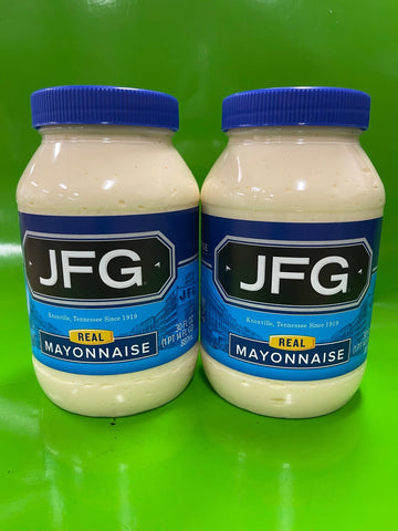 2 JARS JFG Real Mayonnaise Mayo Sandwich Spread Dressing Dukes Kraft