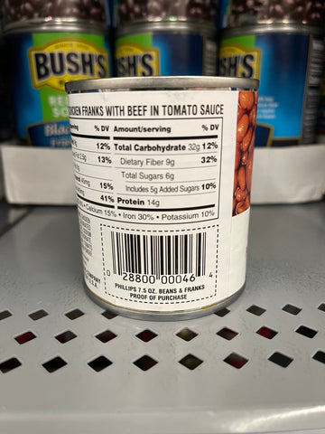 6 CANS Phillips Beef & Tomato Sauce Beans & Franks 7.5 oz Beanee Weenee