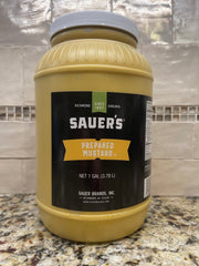 1 Gallon Jar Sauer's Prepared Yellow Mustard Sauce BBQ Hamburger Sauers