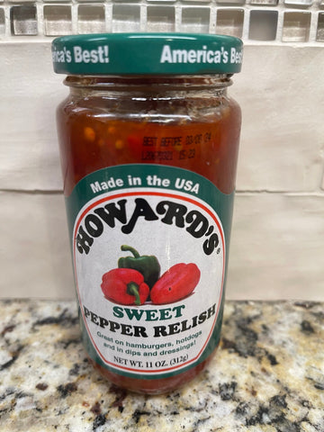 Howards Sweet Pepper Relish 11 oz Jar New England Sandwich Dip