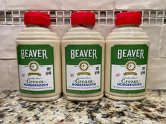 3 BOTTLES Beaver Brand Grandma Rose's Cream Horseradish Sauce 12 Oz Squeeze Bottle