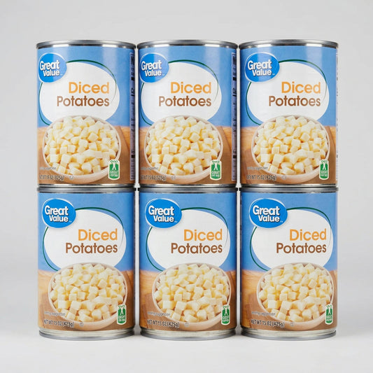 6 Cans of Great Value Diced Potatoes, 15 oz