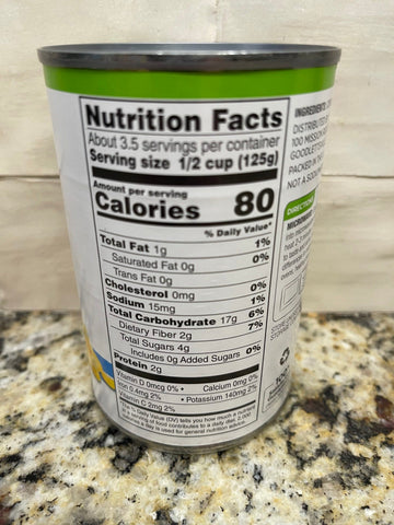 6 Cans of Good & Smart Whole Kernel Corn No Salt Added, 15.25 oz
