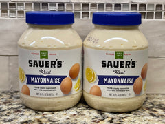 2 JARS CF Sauers Real Mayonnaise Mayo 30 oz Sandwich Dressing Dukes