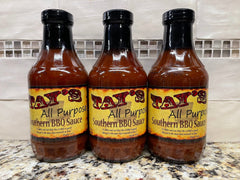 3 BOTTLES Tay's ALL PURPOSE Southern BBQ Sauce 16 oz Central Pork Ribs