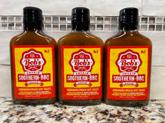 3 BOTTLES Bob's Smokin Southern BBQ #6 Habanero Peach Hot Sauce 7.4 oz