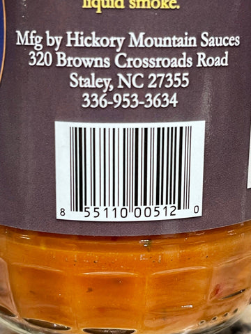3 Bottles of Hickory Mountain BBQ Sauce, 16 oz