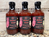 3 BOTTLES No Naked Meat Barbecue Sauce 16 oz BBQ Pork Chicken Dip