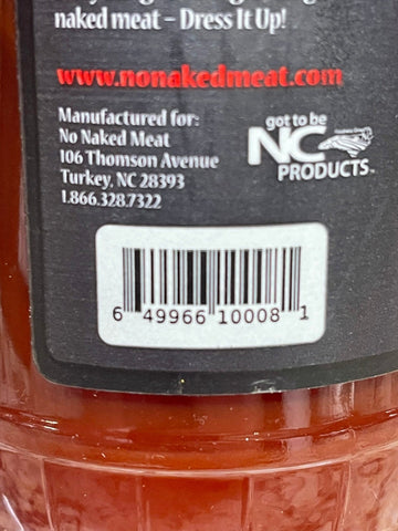 3 Bottles of No Naked Meat Barbecue Sauce, 16 oz