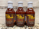 3 BOTTLES Off The Hook Barbeque Sauce 16 oz BBQ Pork Chicken Dip NC