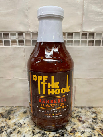 3 BOTTLES Off The Hook Barbeque Sauce 16 oz BBQ Pork Chicken Dip NC