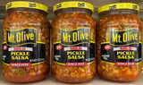 3 JARS Mount Olive MILD Pickle Salsa 16 oz Mt Olive Relish Cubes