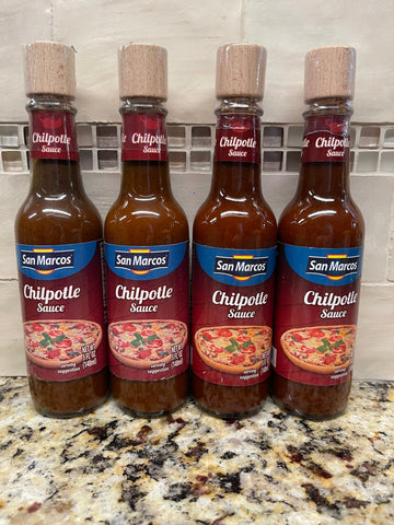 4 BOTTLES San Marcos Chipotle Sauce 5 oz Hot Pepper Marinade