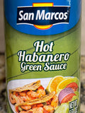 4 BOTTLES San Marcos Hot Habanero Green Sauce 5 oz Pepper Marinade