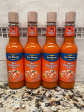 4 BOTTLES San Marcos Hot Habanero Sauce 5 oz Pepper Marinade Dip