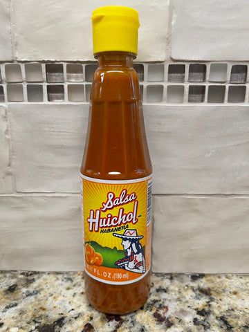 4 Bottles of Salsa Huichol Hot Habanero Sauce, 6.5 oz
