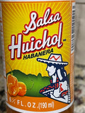 4 BOTTLES Salsa Huichol Hot Habanero Sauce 6.5 oz Pepper Marinade Dip