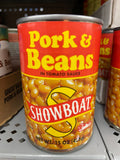 6 Cans Showboat Pork & Beans in Tomato Sauce 15 oz Canned Bushs