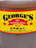 George's HOT BBQ Sauce 128 oz 1 Gallon Barbecue Marinade Chicken Pork Dip