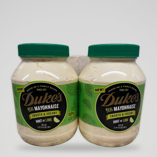 2 Jars Duke’s Hint of Lime Mayonnaise Mayo Sandwich Spread Dukes Kraft