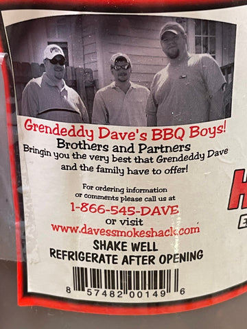 1 Gallon Grendeddy Daves Hawgwash BBQ Sauce 128 oz BBQ Pork Dip