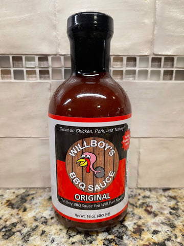 3 BOTTLES Willboy's Original Barbecue Sauce 16 oz BBQ NO HFCS