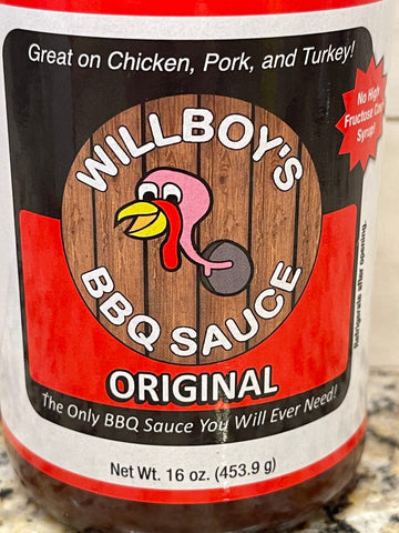 3 BOTTLES Willboy's Original Barbecue Sauce 16 oz BBQ NO HFCS