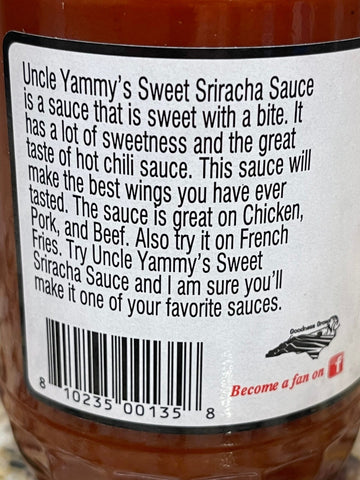 3 BOTTLES Uncle Yammy's Spicy Sweet Sriracha Sauce BBQ Fish Ketchup