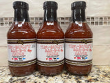 3 BOTTLES Tim Bucks HOT Bar-B-Q Barbecue Sauce 16 oz BBQ Pork