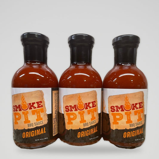 3 Bottles of Smoke Pit Original BBQ Sauce, 13.5 oz