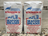 2 BAGS Atkinsons Enriched Seafood Breader 2 lb Bag Flour Catfish Flounder