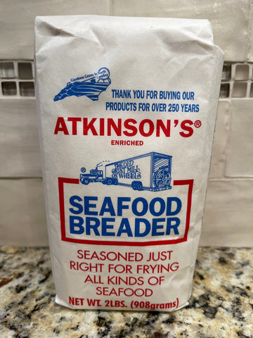 2 BAGS Atkinsons Enriched Seafood Breader 2 lb Bag Flour Catfish Flounder