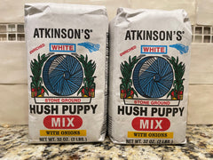 2 BAGS Atkinsons Enriched Hushpuppy Mix with Onions 2 lb Bag Flour Rings