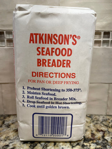 2 Bags of Atkinsons Enriched Cajun Spicy Hot Seafood Breader, 2 lb