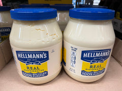 2 Jars Hellmanns Real Mayonnaise 1 GALLON Hellmann's Creamy Mayo Real Foods