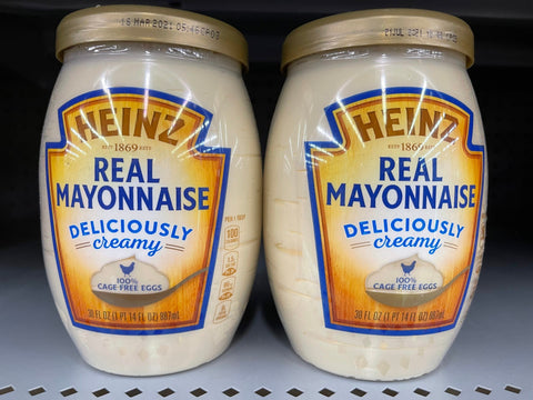 2 JARS Heinz Deliciously Creamy Real Mayonnaise Mayo Sandwich Dukes Kraft