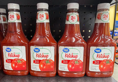 4 BOTTLES Great Value Tomato Ketchup Bottle 24 oz Catsup Fries Burger